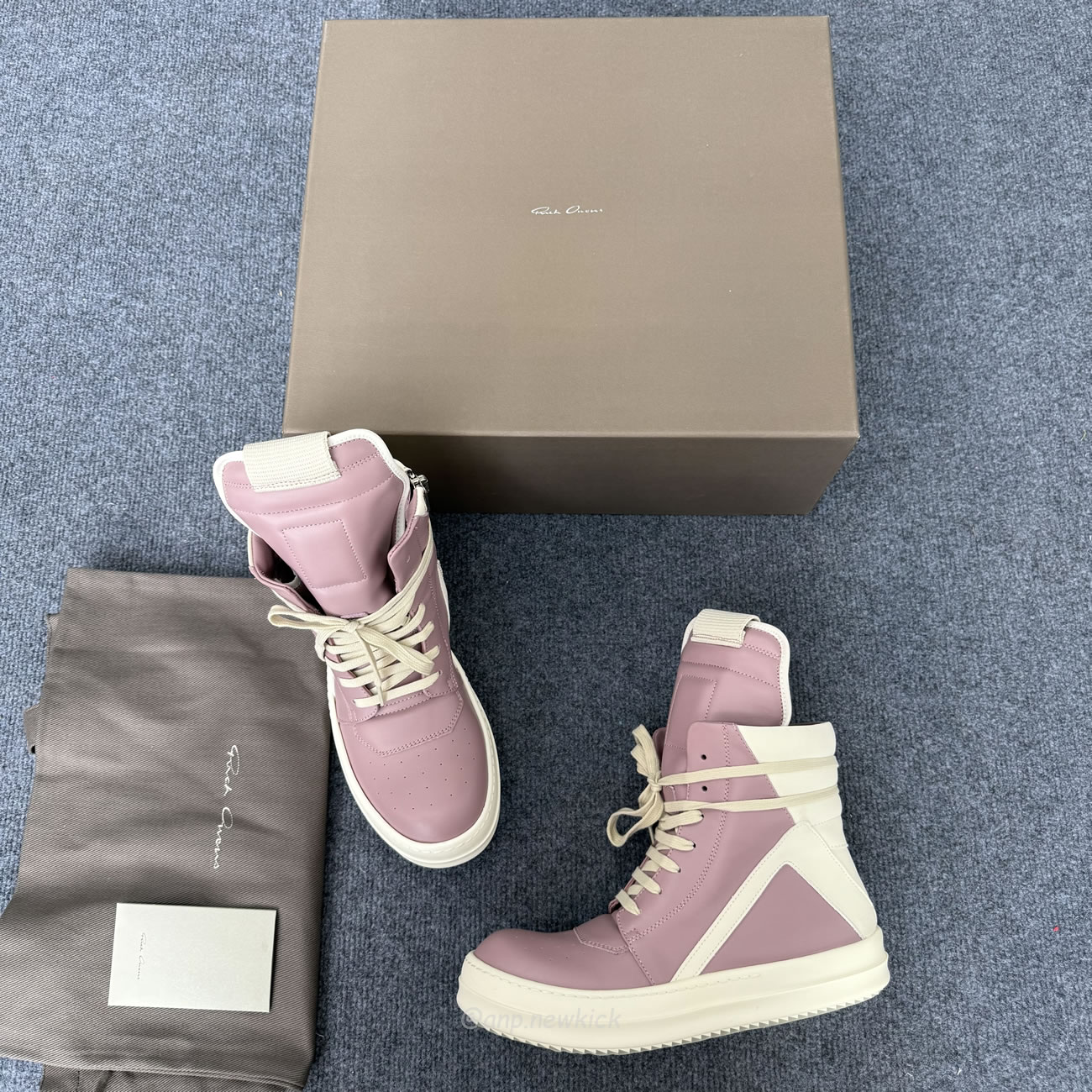 Rick Owens Geobasket Sneakers Pink (7) - www.newkick.vip